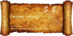 Smideg Gergő névjegykártya